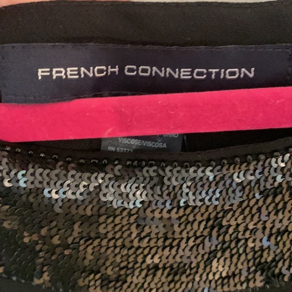 French Connection Black Sequins and Bead Embellished Top/Dress Size 4 - Picture 3 of 5